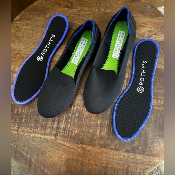 Rothy's Women Shoes Black Loafers Slip on Ballet Flats Size 8 - Picture 2 of 6